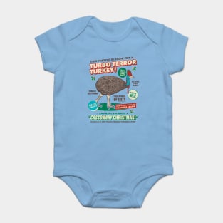 Cassowary Christmas Turbo Terror Turkey Baby Bodysuit